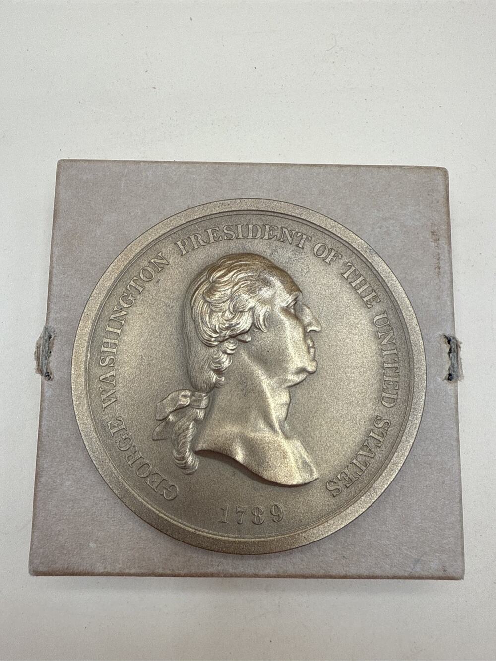George Washington Peace and Friendship US Mint Philadelphia 3" Bronze Medal OGP